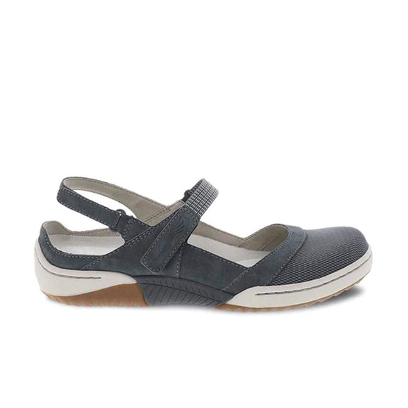 Dansko Shoes - Dansko Womens 38 Blue Slate Suede Leather Raeann Mary Jane Comfort Shoes